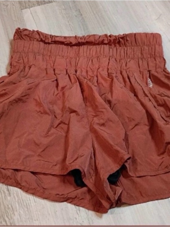 FP Movement by Free People Pants - Free People Movement- High-Waist Shorts in Rust Women’s Large - EUC